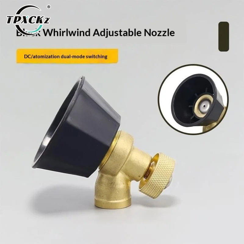 SL 1Pcs Windproof Sprayer Agricultural Adjustable Black Twister Air Vortex High Pressure Nozzle For Biocide Atomization