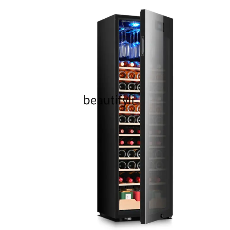 yj Wine Cabinet Constant Temperature Wine Cooler Ultra-Thin Household Small Ice Bar Refrigerated Fresh Cabinet