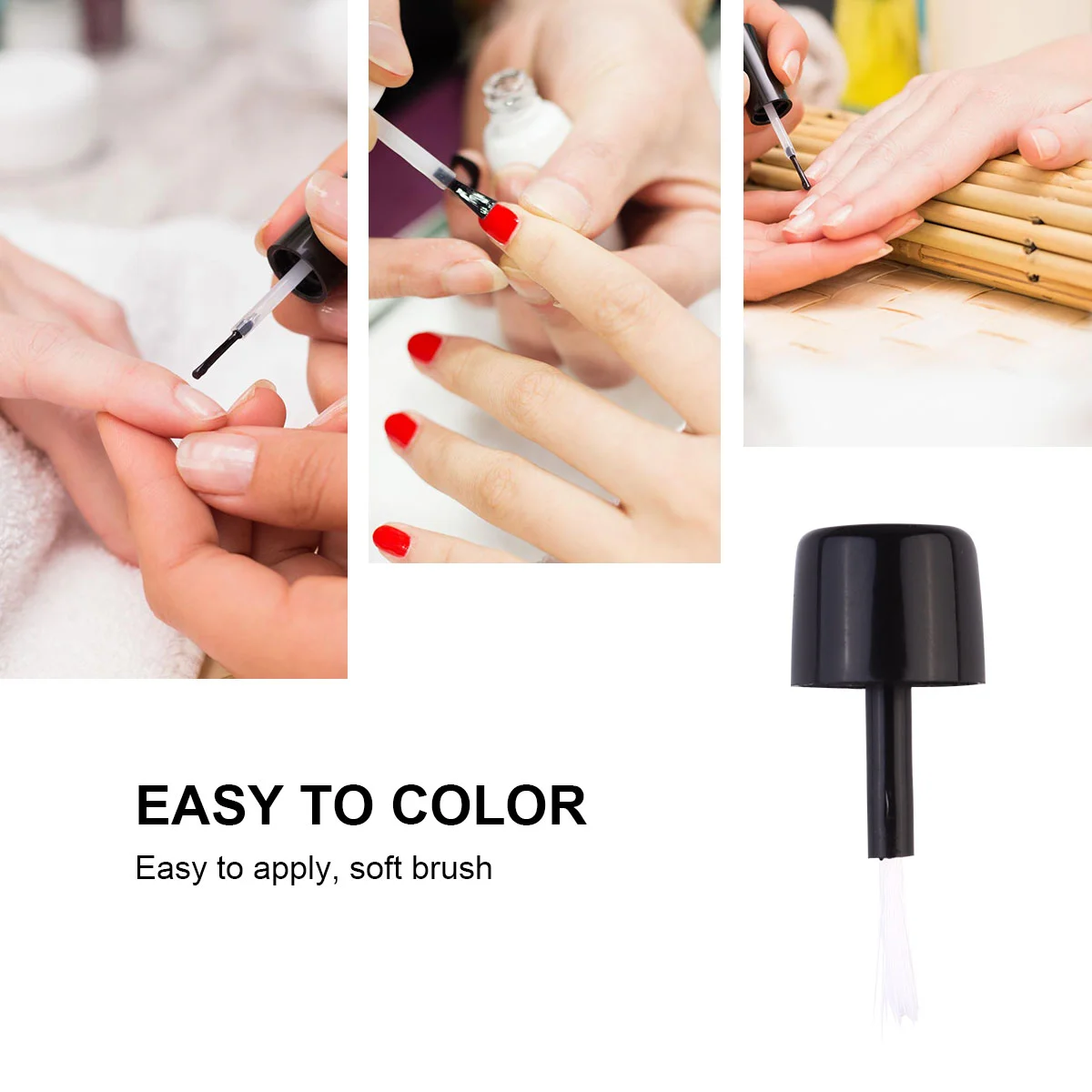 200Pcs Nail Brush Disposable Nail Polish Brush for Women Use（Black White) Portable Nail Brush Practical Nail Brush