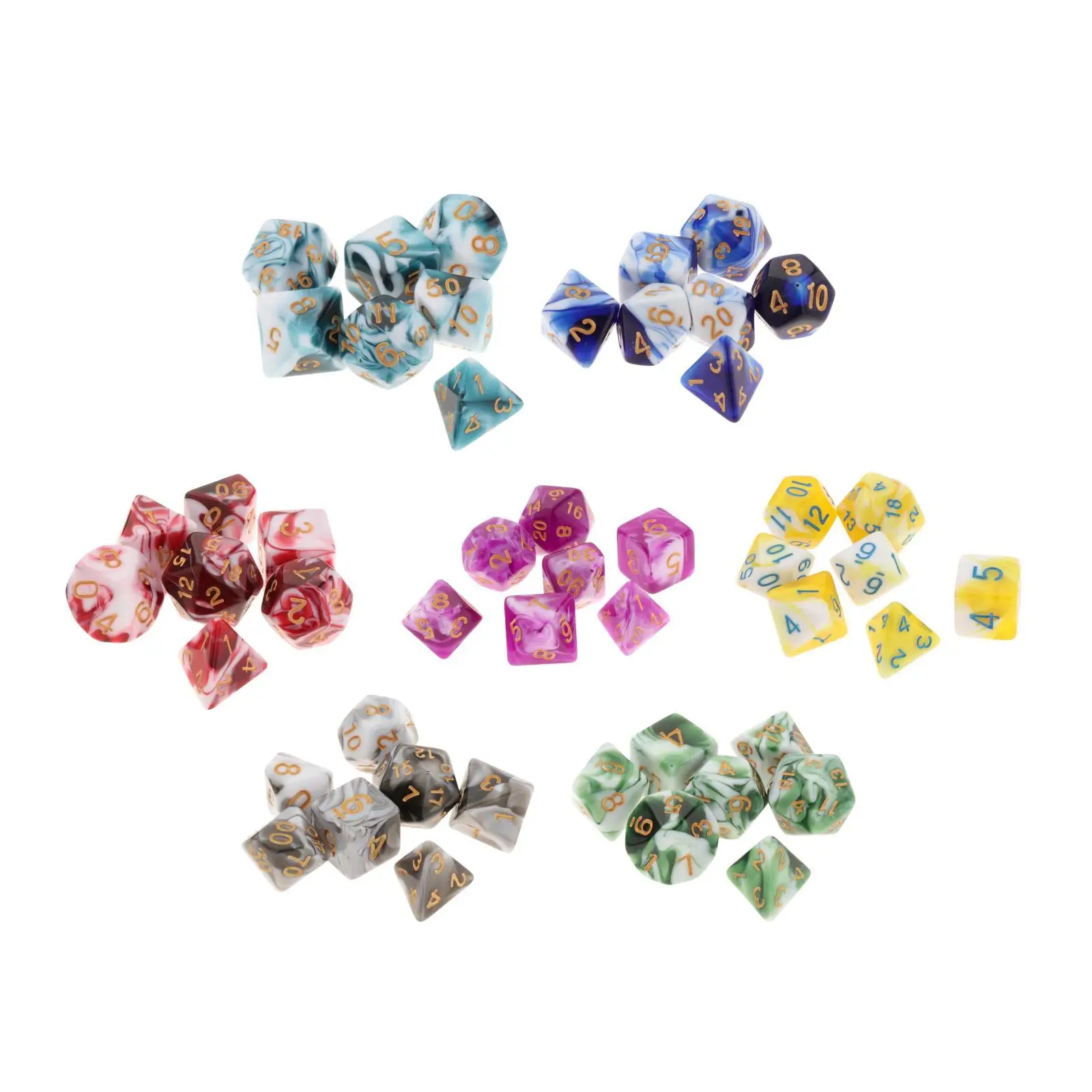 

Polyhedral Dice Role Playing Dice Board Games Double-colors D8 D10 D12 D20 with