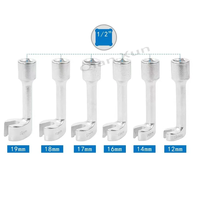 6pcs Diesel Fuel Injector Line Injection Socket Tool Set 1/2\