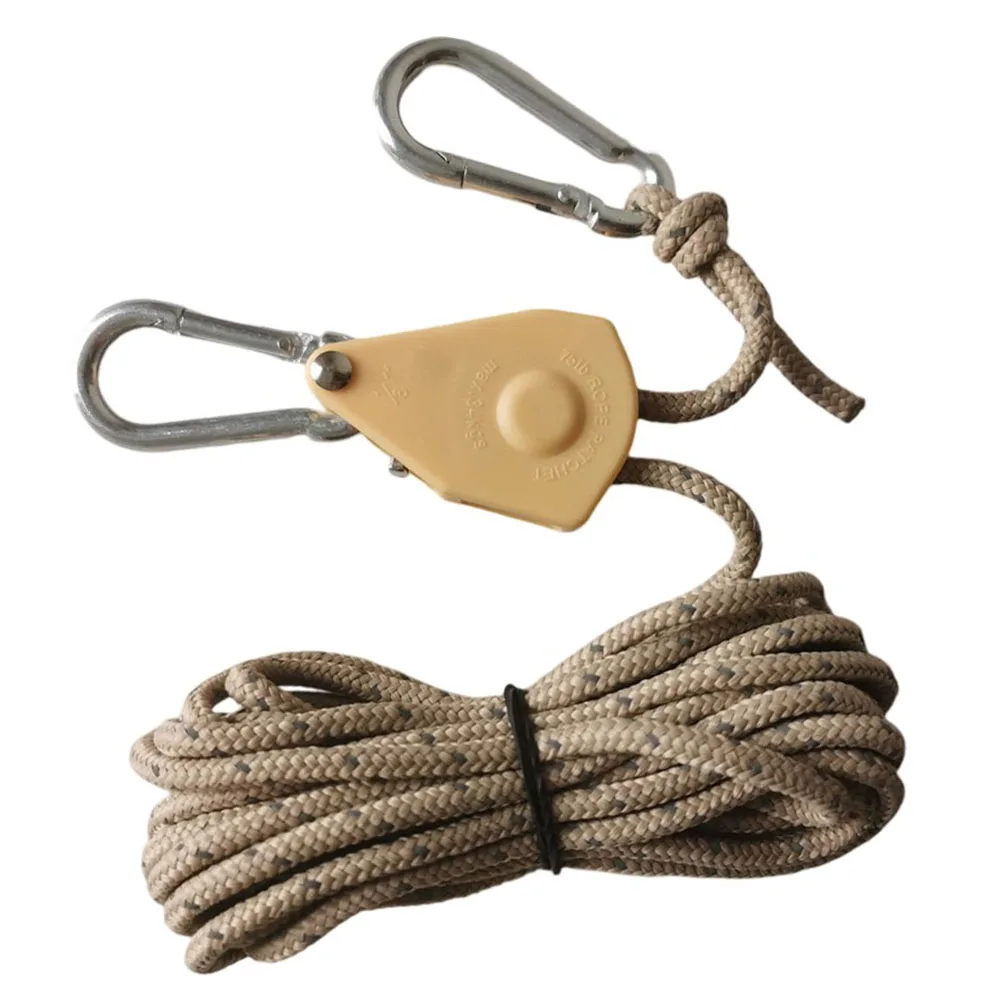 Adjustable Pulley Rope Pulley Windproof Rope Outdoor Activities Stable Fixation Strength And Durability Convenient Adjustment