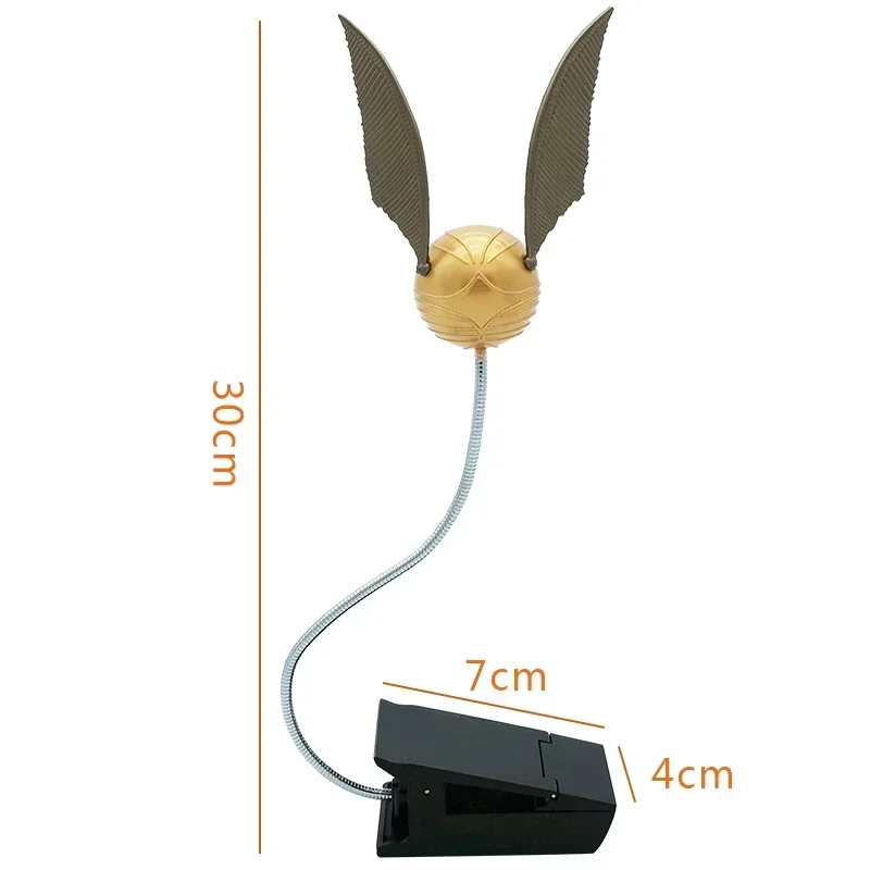 Film and Television Peripheral Golden Snitch Shape Night Light LED Movable Wings with Clip Bedside Table Lamp Children\'s Gift