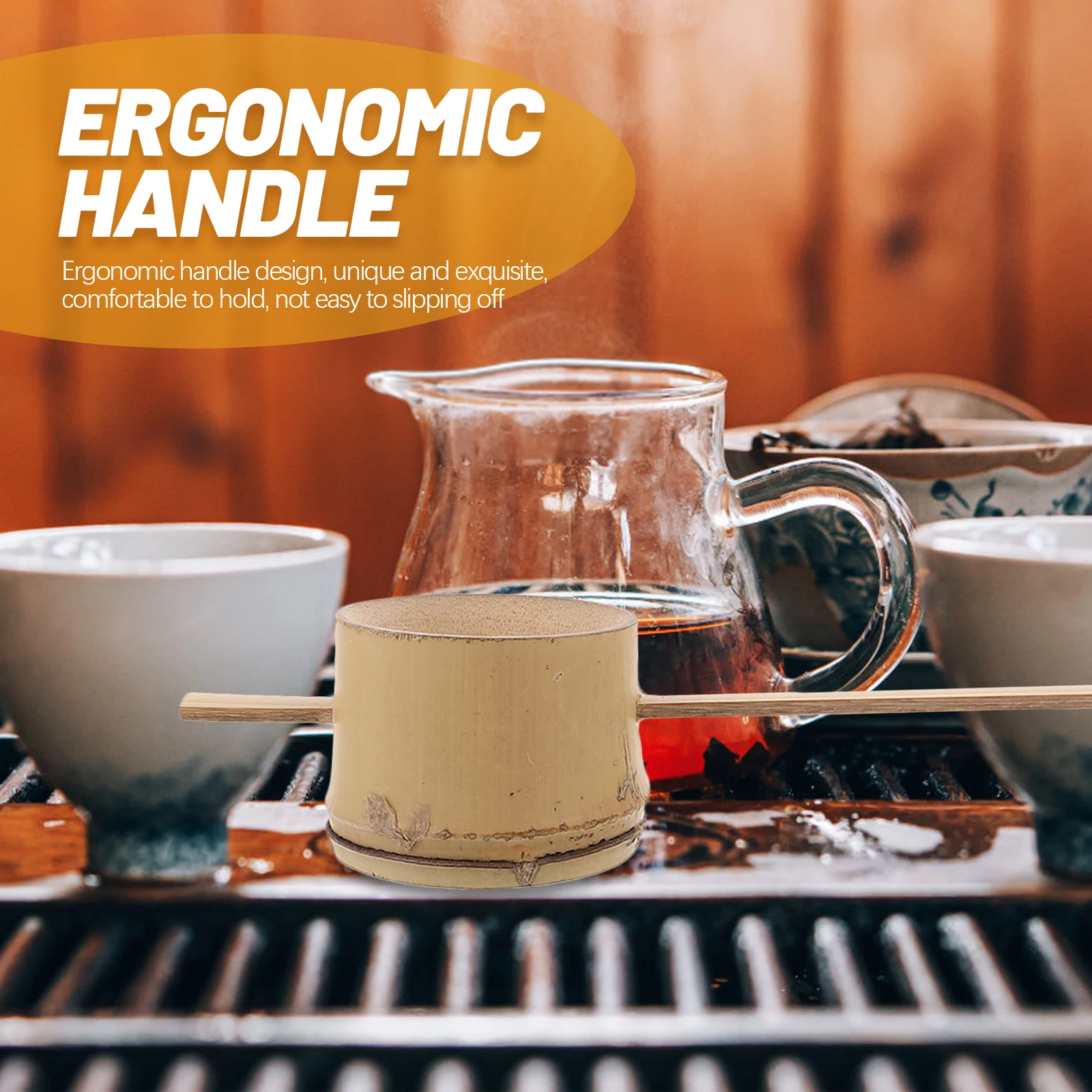 

Bamboo Tea Leaking Filter Teainfuser Strainers Steeper Stainless Steel Fine Mesh