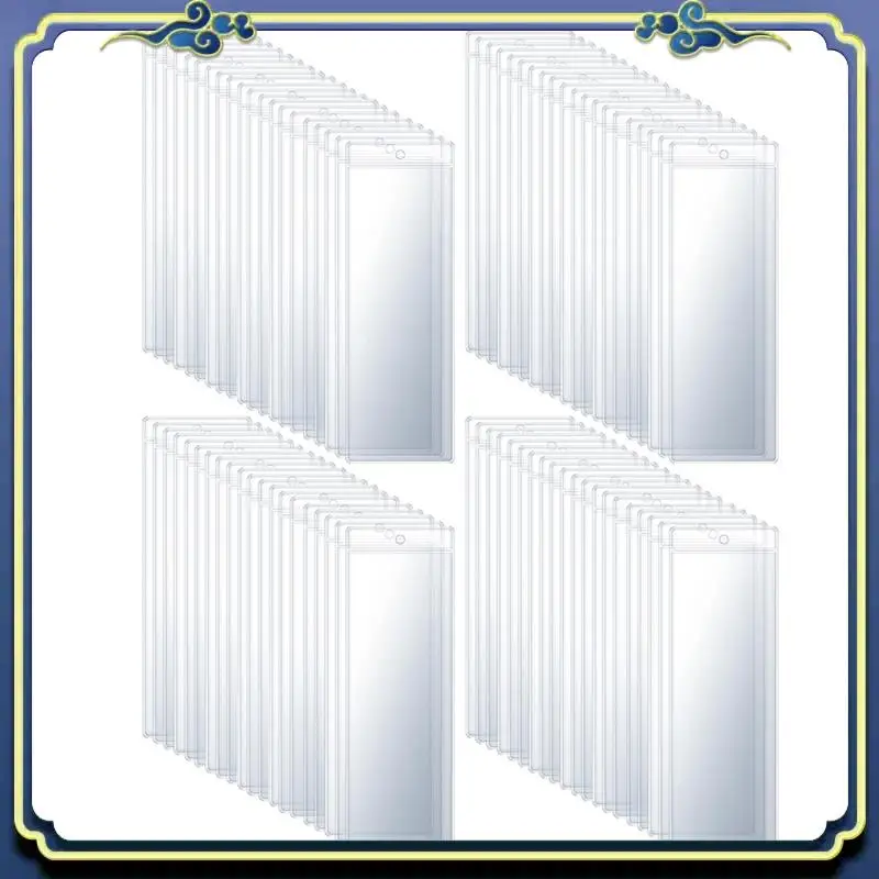 Portable Clear PVC Bookmarks Protective Sleeves Clear Bookmark Sleeves Transparent Protector Film Wedding Photo Strip Sleeve