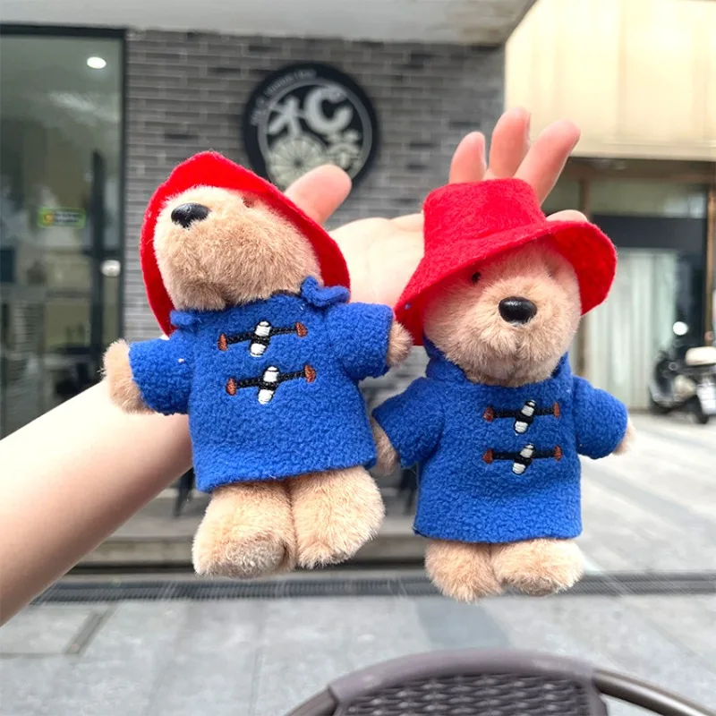 

Paddington Bear Cartoon Plush Doll Cute Student Schoolbag Pendant Creative Car Key Chain Animation Peripheral Holiday Gift