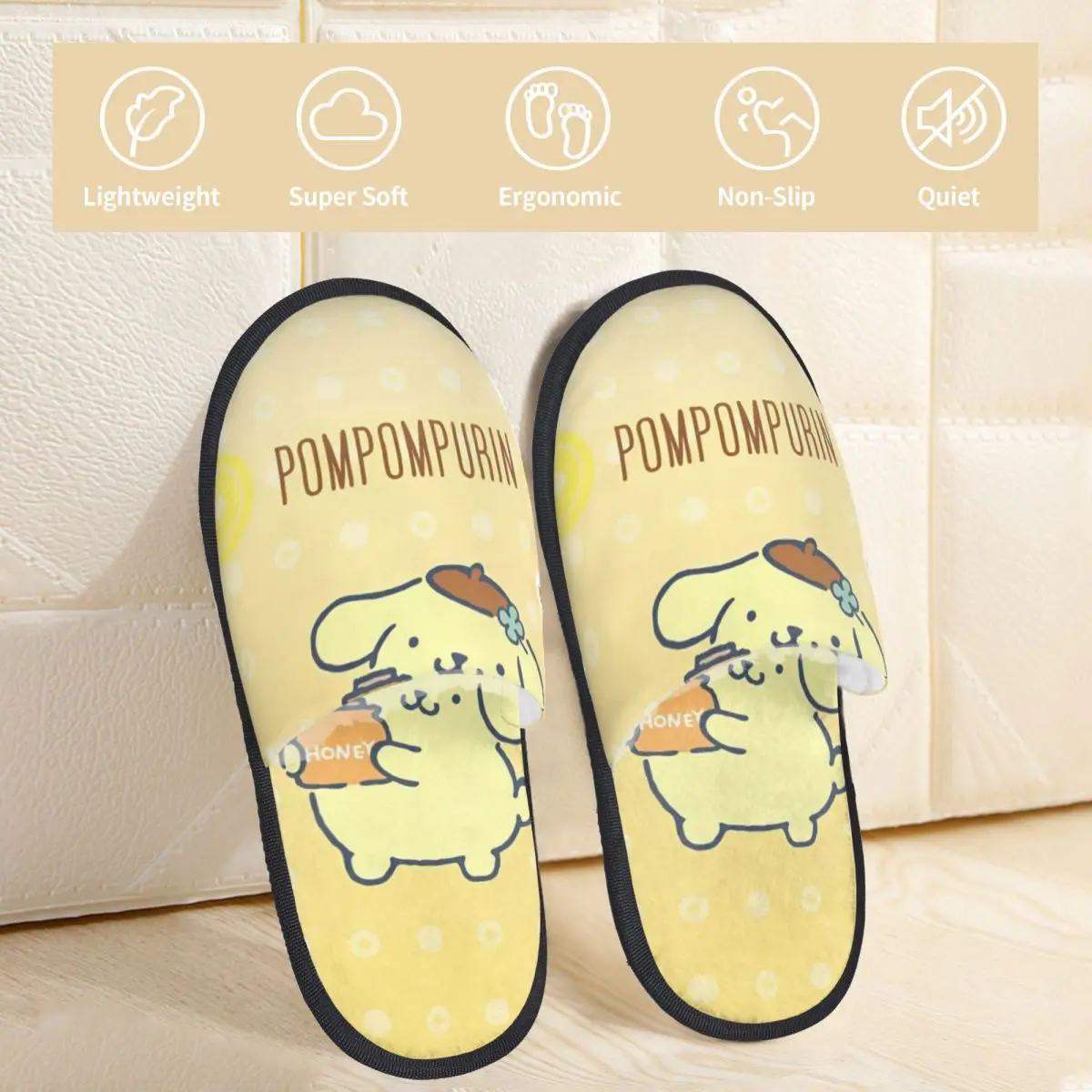 Sanrio Character Slippers for Woman Man House Shoes Plush SPA Slippers