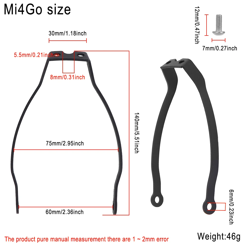 دعامة دعم واقي الطين لسكوتر Xiaomi Mi4 GO الكهربائي، حاجز متين يدعم استبدال أجزاء ملحقات سكوتر Xiaomi