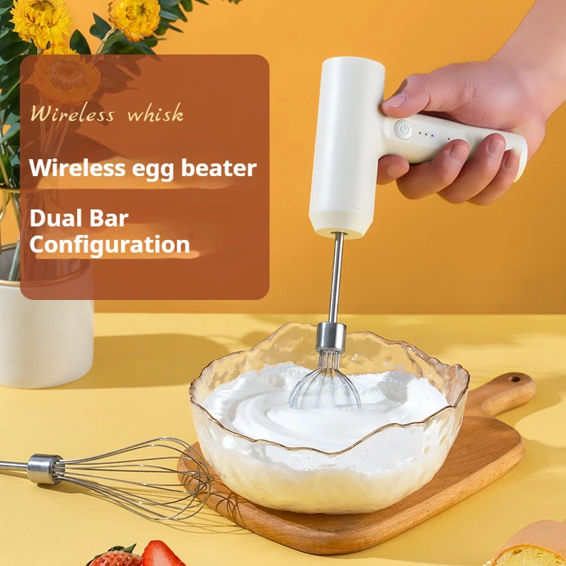 

Egg Beater Baking Dough Cake Cream Milk Frothers Kitchen ToolsWireless Electric Food Mixer Portable