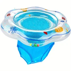 Baby Swimming Lifebuoy Baby Swimming Bath Swimming Training Environmental Safety Double Airbag Blue Swimming Ring