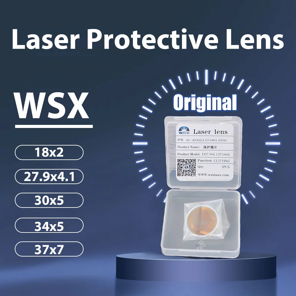 

WSX Original Laser Protective Windows Lens 37x7 32x2 34x5 36x2 46x3 Laser Protection Machine Lens Fiber Cutting Machine Parts