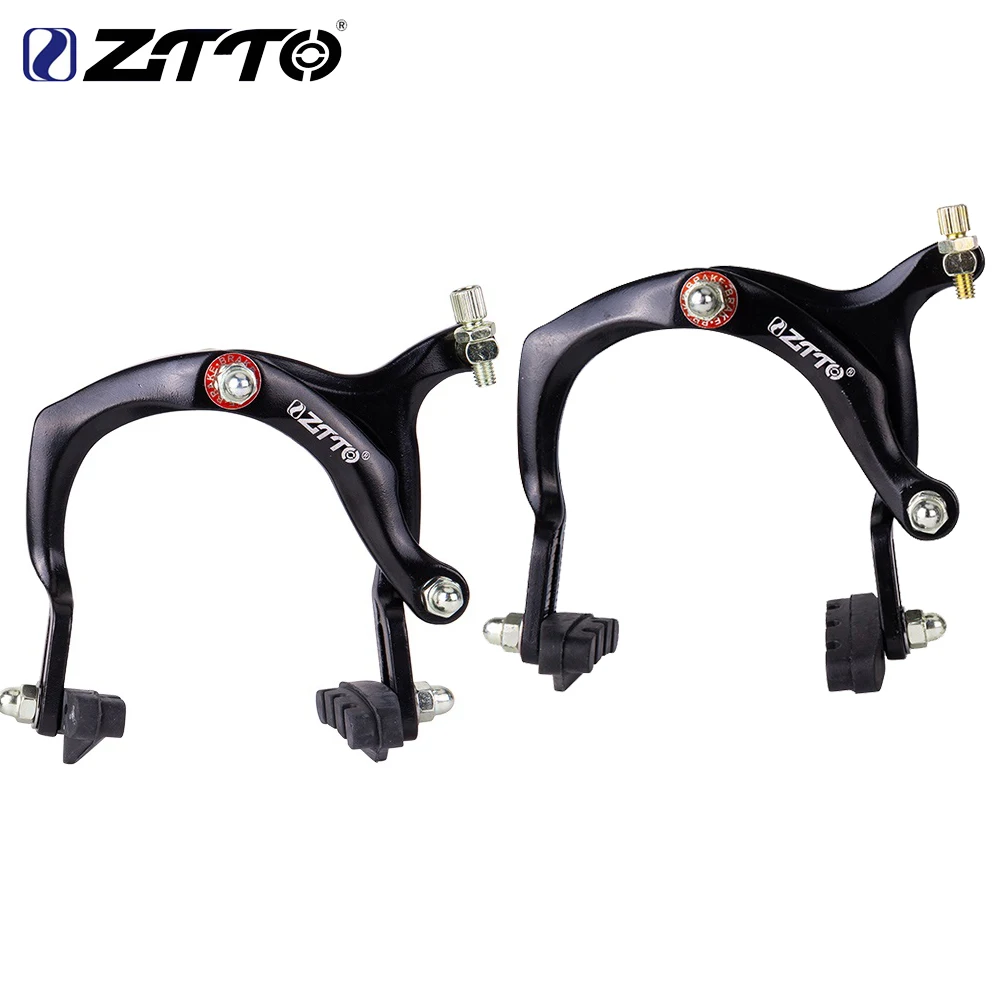 ZTTO Bicycle Brake Bike Brake Aluminum Alloy Side Pull Caliper Front Rear With Brake Pads C Brake Shoes Caliper C Clip