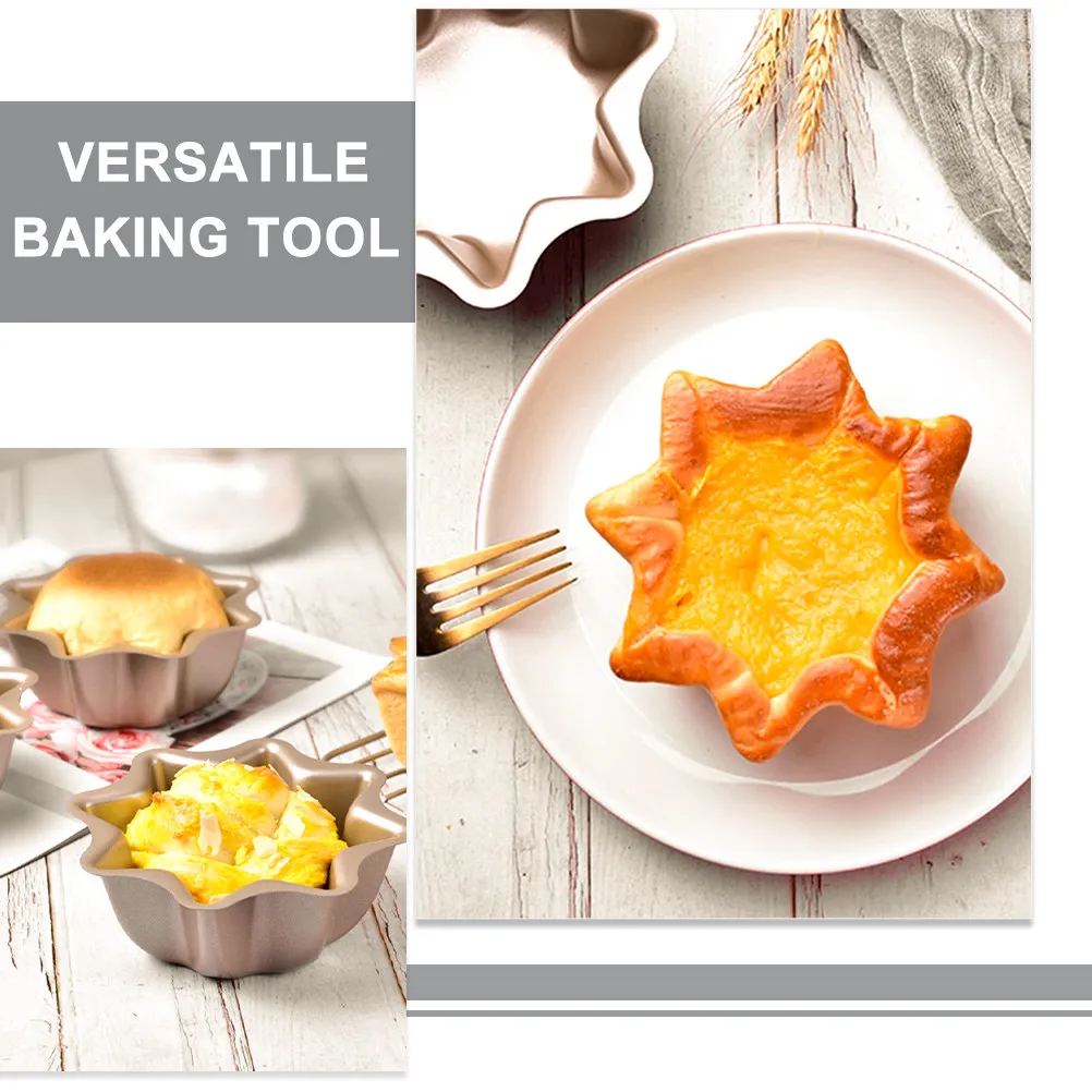 Octagonal Carbon Steel Cake Mold Nonstick Bottom Household Egg Tart Mold Oven Safe Multi-Function Baking Accessory