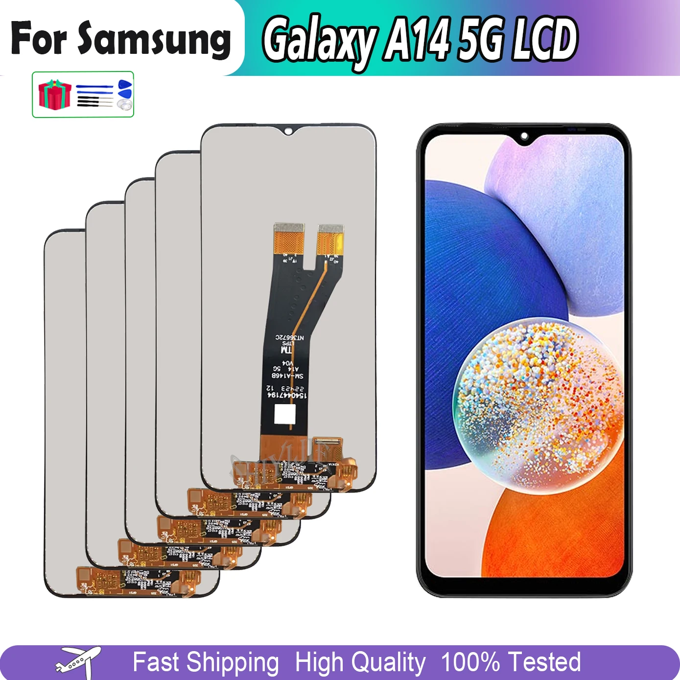 

3/5/10PCS LCD For Samsung Galaxy A14 5G A146 LCD Display Touch Screen For Samsung A146B A146P Repair Parts Digitizer