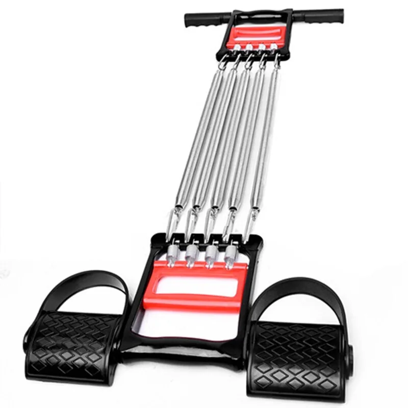 

Fitness Equipment Chest Expander 3-in-1 Spring Workout Adjustable Multifunctional Foot Pedals with Claws