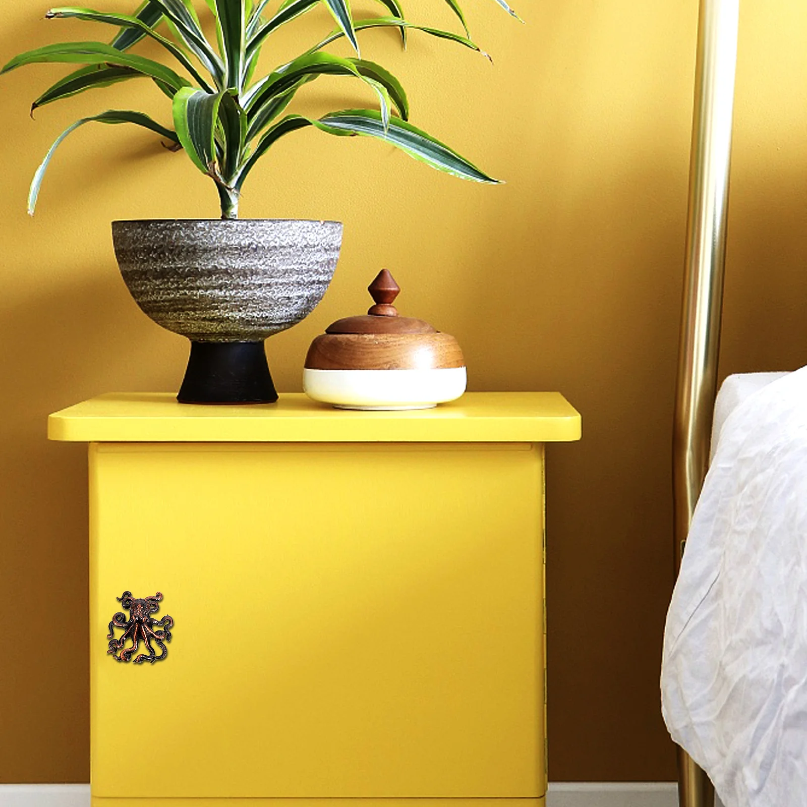 

1Set Zinc Alloy Octopus Cabinet Handles Nautical Hardware Smooth Surface Easy Mounting for Drawers Wardrobes Decor