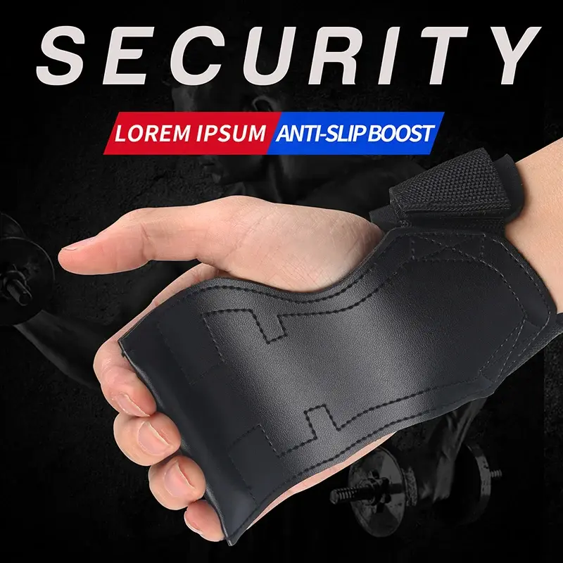 Gym Weight Lifting Grip Pads Crossfit Palm Protector Squat Fitness Sports Training Equipment Bodybuilding Gym Gloves - 4