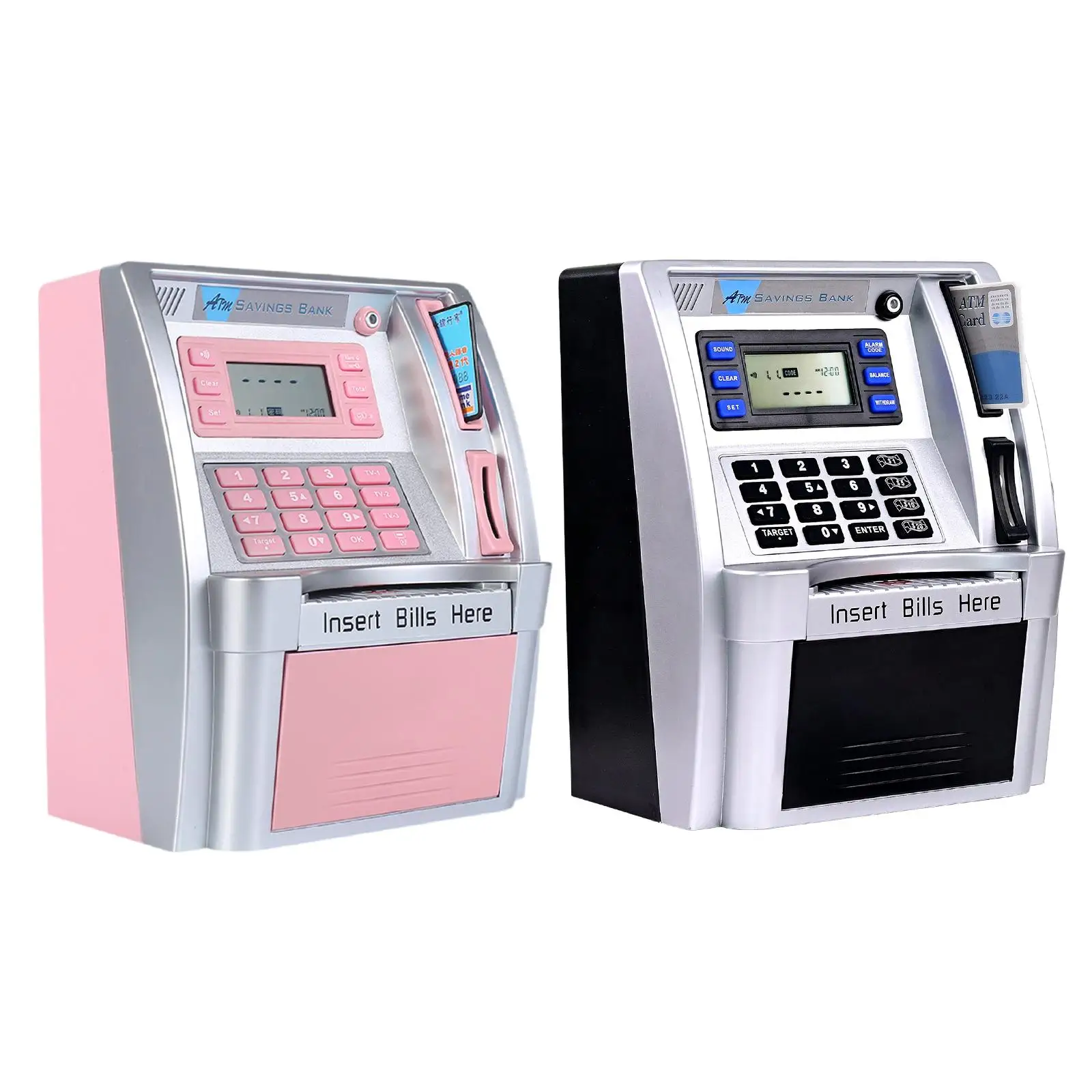 Cofrinho atm para crianças, rolagem automática de dinheiro, banco eletrônico, caixa de economia de dinheiro para crianças, meninos, meninas, adolescentes, presentes de aniversário