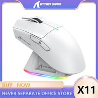 Attack Shark X11 Wireless Bluetooth Triple Mode Light Macro Mouse Touch Screen Magnetic Charging Dock Ultra  Gaming Mouse