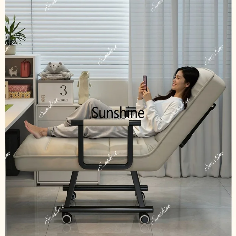 Folding lunch break recliner computer chair lazy sofa office nap dual-purpose chair