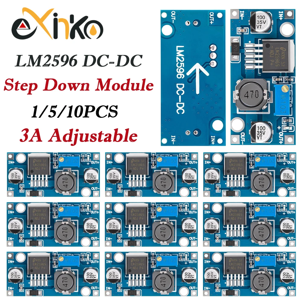 Adjustable Output LM2596S Step Down Module DC to DC Buck Converter Voltage Regulator Conversion Power Supply Module LM2596