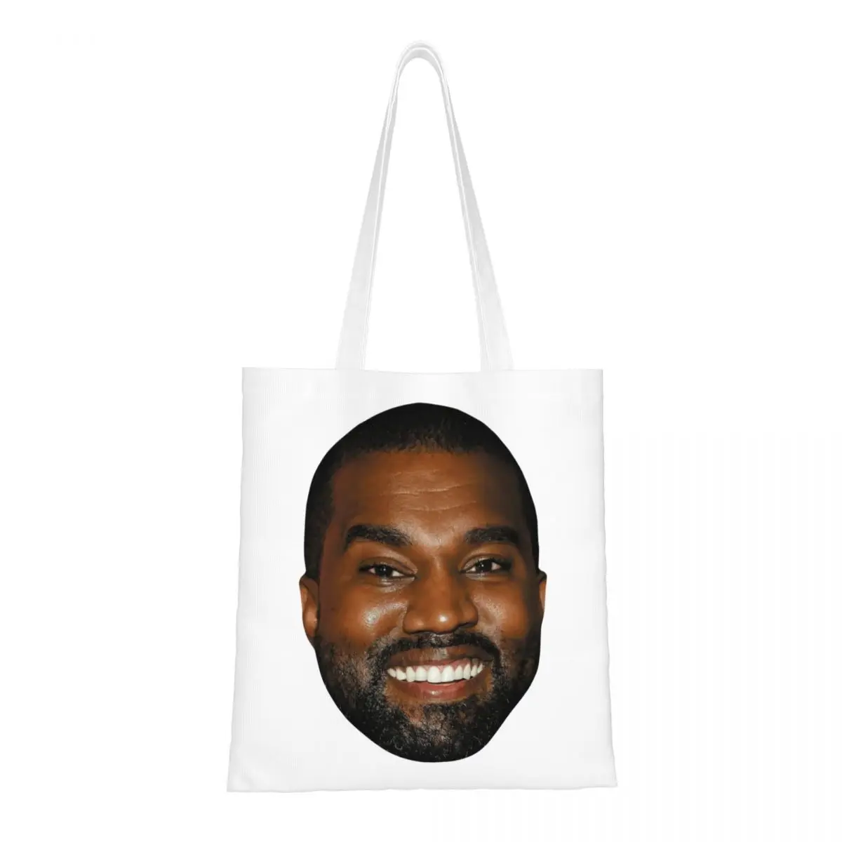 Custom Funny Kanye West Meme Grocery Tote Shopping Bag Women Kawaii Rapper Music Producer Canvas Shopper Shoulder Bags Handbags