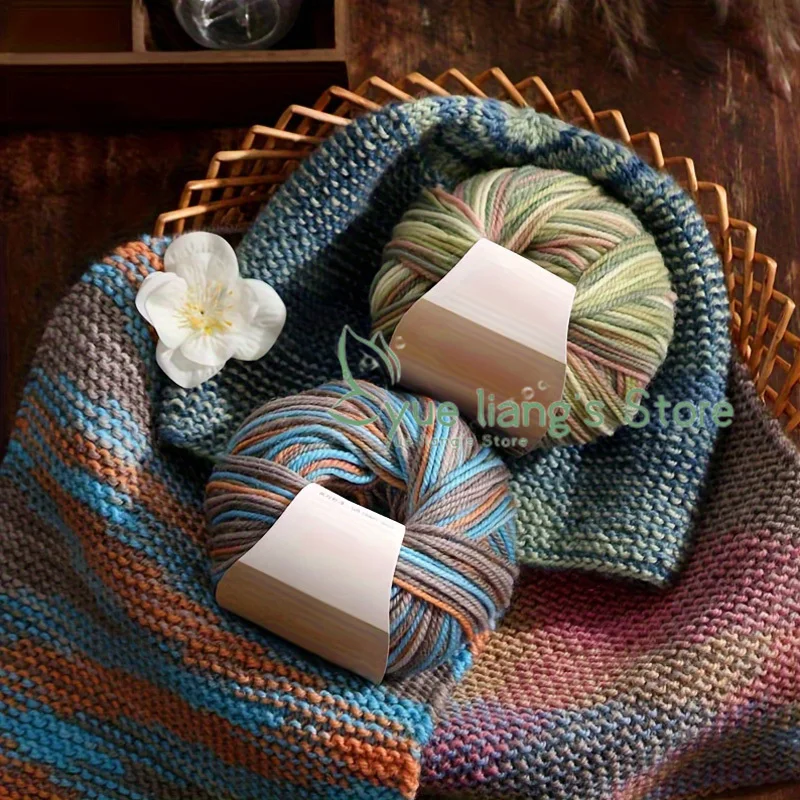 50g Space Dyed Wool Yarn High Quality Soft Crocheted Yarn For Knitting Sweater Hats Scarf Diy Handwoven Dolls Woolen Yarn Thread