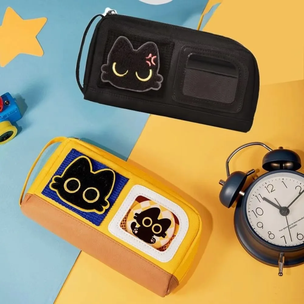الجدة سعة كبيرة القط مقلمة منظم مكتب كاليكو حقيبة أدوات مكتبية الكرتون سستة القط حقيبة أقلام رصاص اللوازم المكتبية