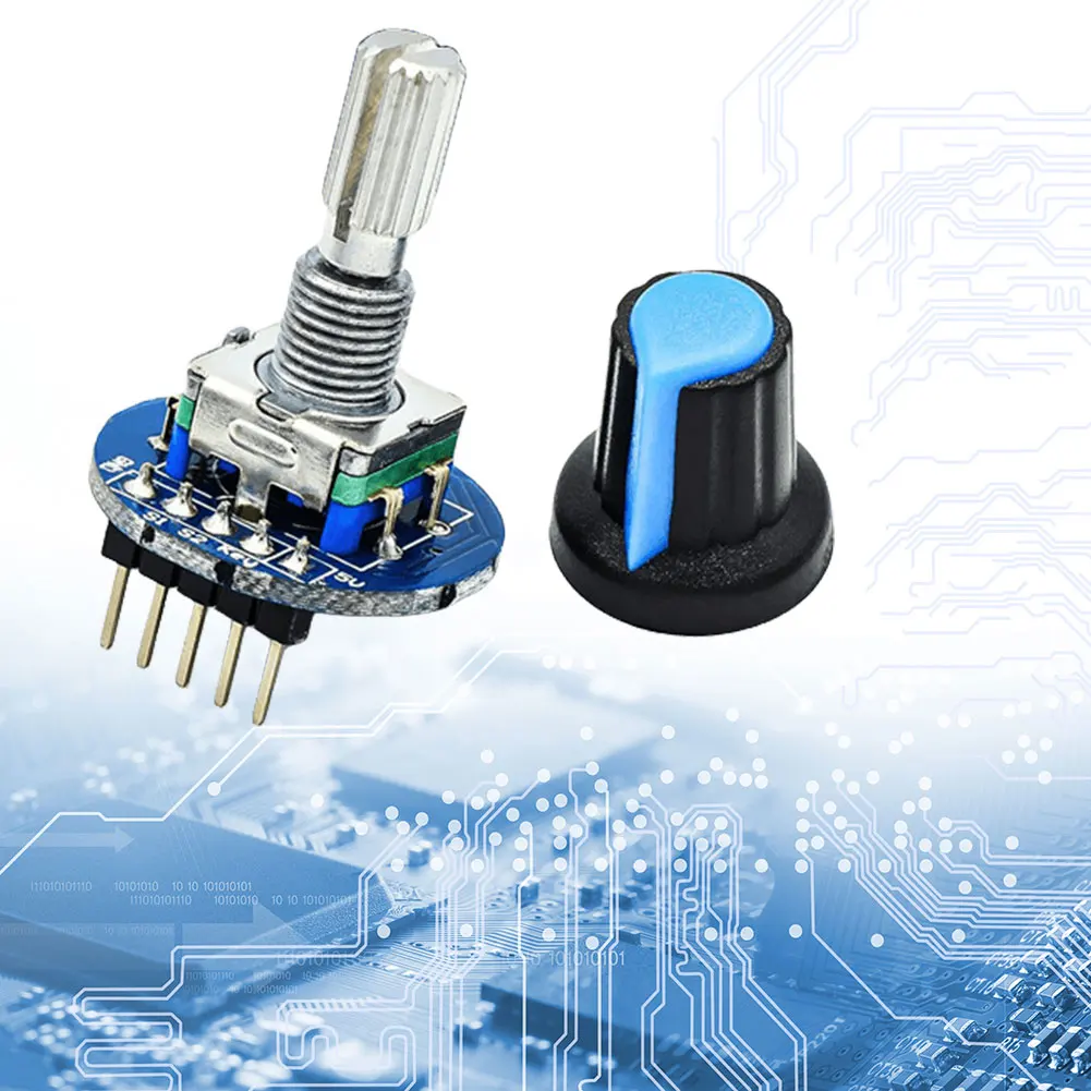1-10PCS 360° Rotary Encoder Module for Arduino Brick Sensor Development Round Audio Rotating Potentiometer Knob Cap EC11 Module image 2