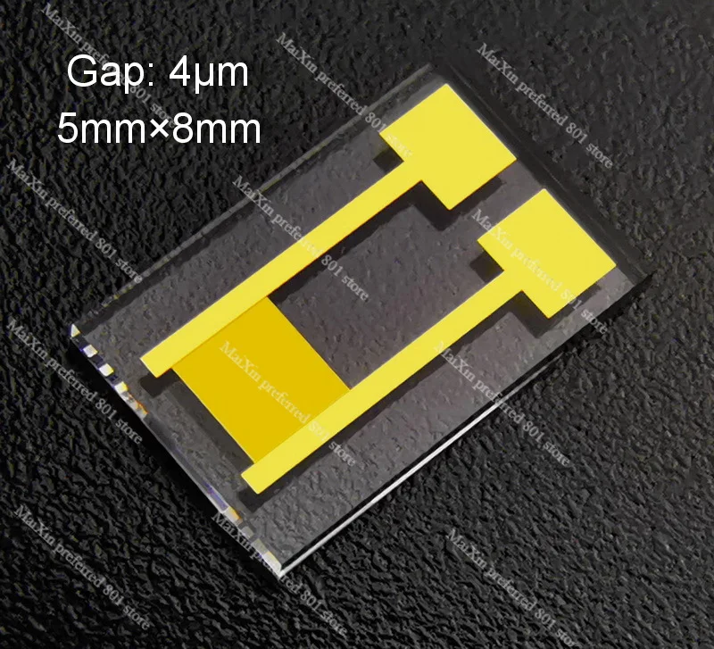 4 μm transparent interdigital electrode quartz glass capacitor array MEMS gas biosensor photoelectric detection