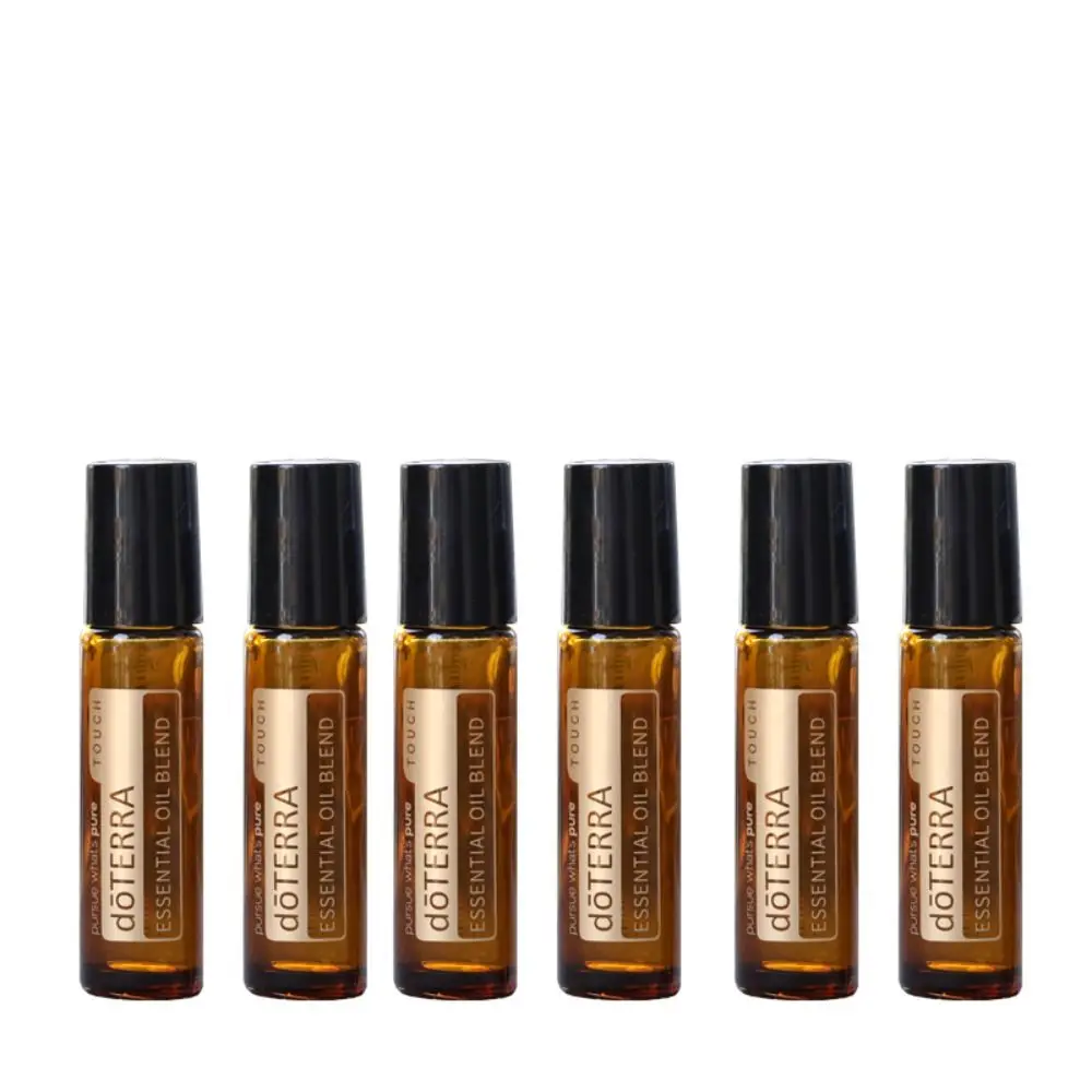 Flacone di olio essenziale da 2 pezzi da 10ml doterra flacone a rullo in vetro spesso ambrato flacone Spray per profumo flacone contagocce da viaggio sub-imbottigliamento