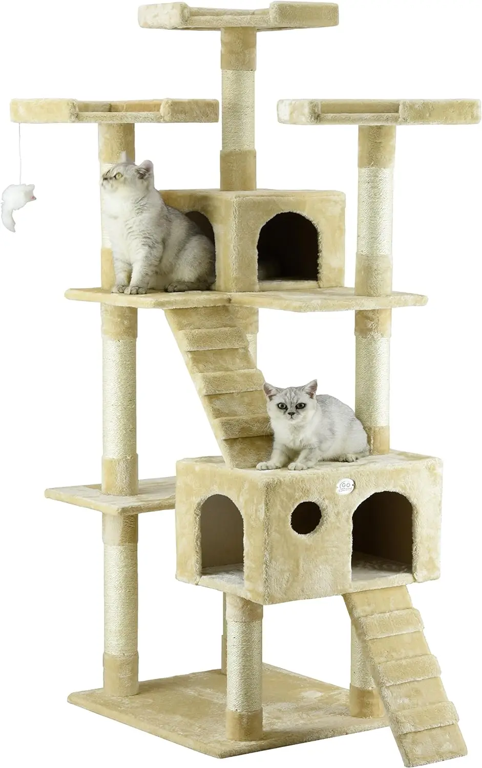 

72" Tall Extra Large Cat Tree Kitty Tower Condo Cat House for Large Indoor Cats Play Scratch Hide Climb Activity