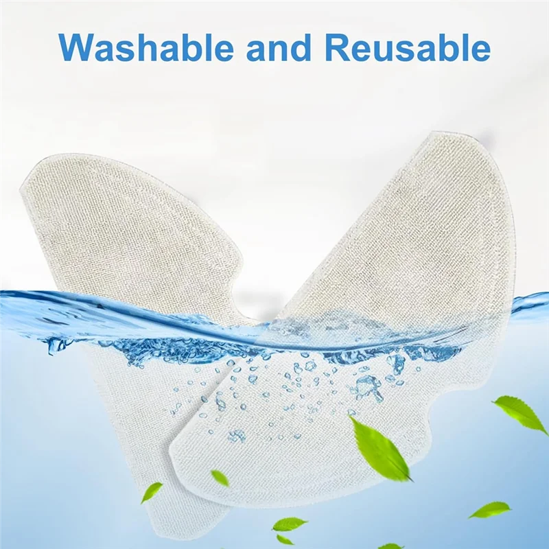 A56T-4 Pack Accessories Mop Pads For Dreame D10S, D10S PRO, D9 Max, F9 PRO Robot Vacuum Cleaner, Washable Reusable Mop Pad