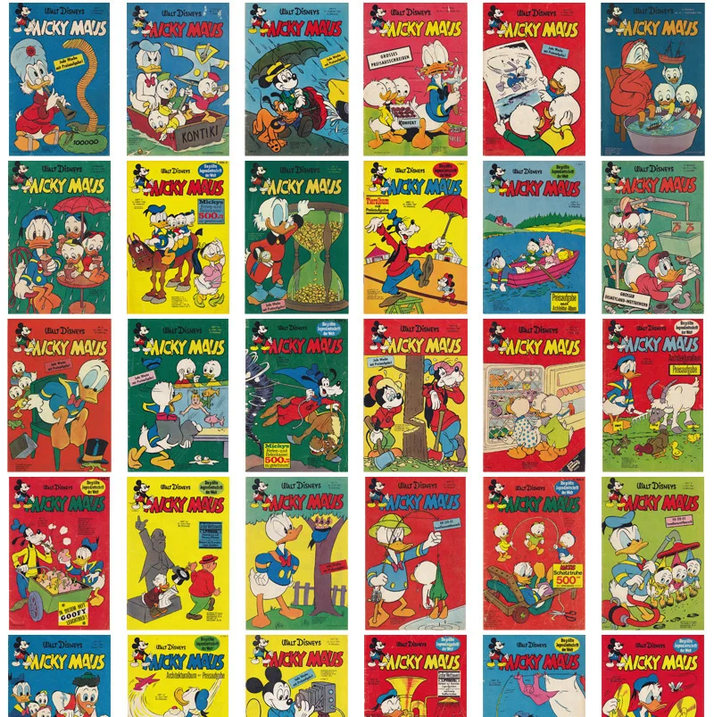 10/30/50 Uds lindo estilo Retro Disney Pato Donald pegatina de dibujos animados DIY teléfono equipaje monopatín pegatinas de grafiti diversión para juguetes para niños