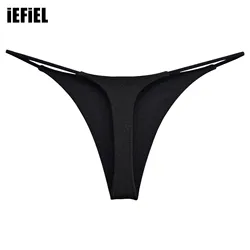 Womens Low Rise Thong Beach Bikini Bottom Sunbathing T-back Swimwear