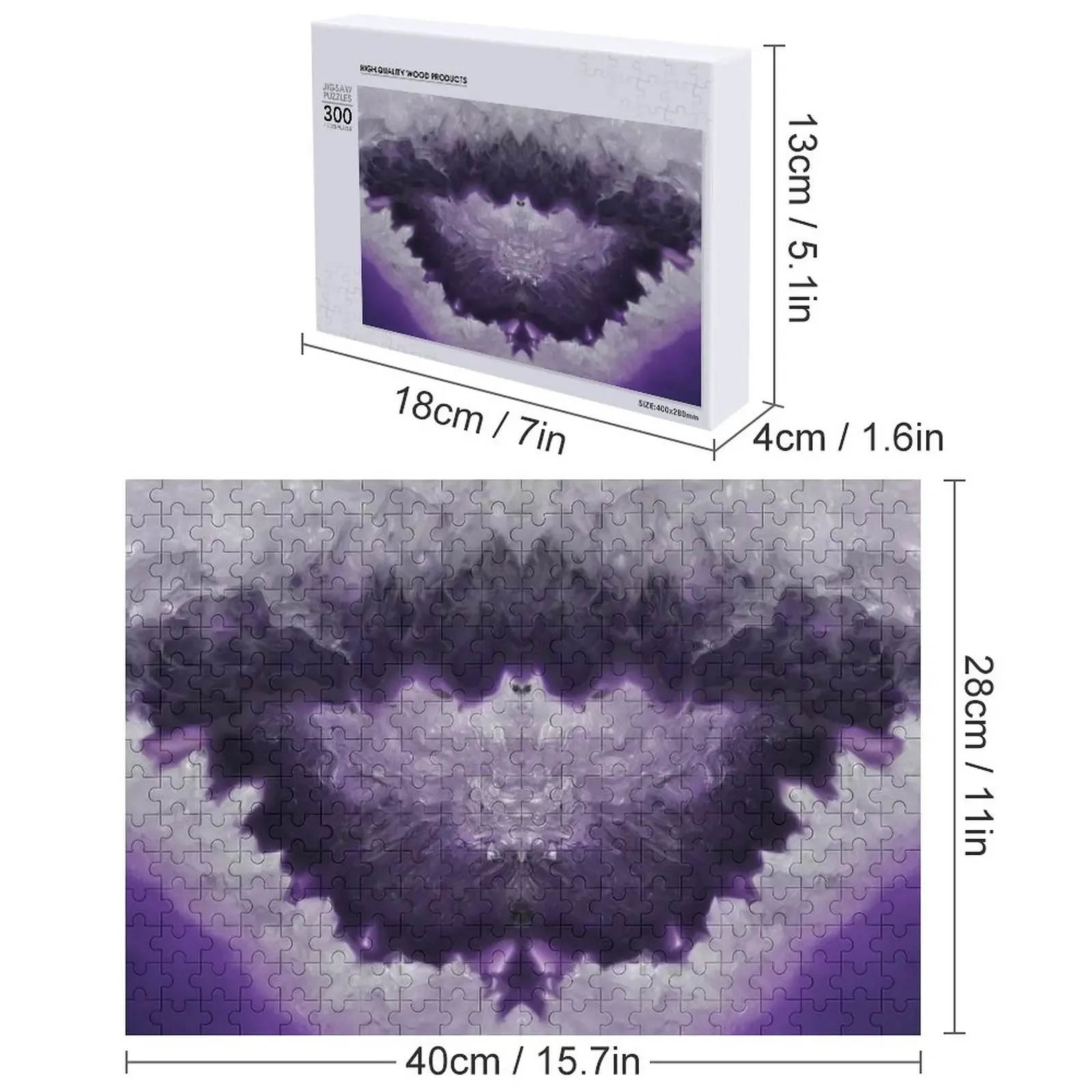 Ametista Geode Tie Dye//Impressione di un pipistrello Puzzle Gioco Bambini Personalizzato Bambino Adulto Puzzle in legno Pezzi Adulti Puzzle