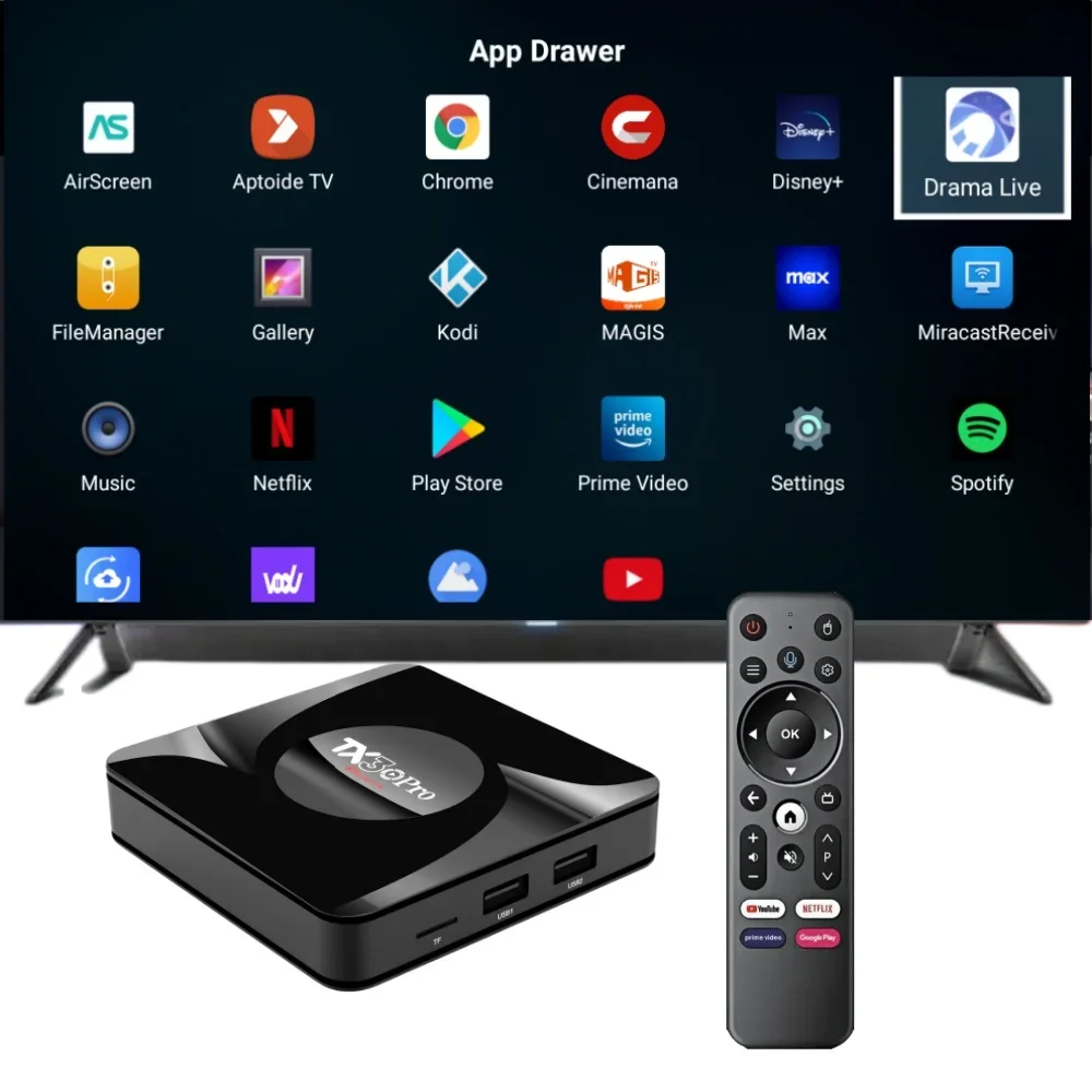 HaaYot H313 Smart TV Box Android 13 TV Box 4K@60fps 100M/LAN 2.4&5.8G Dual Wifi Google Voice Assistant Media Player Set Top Box