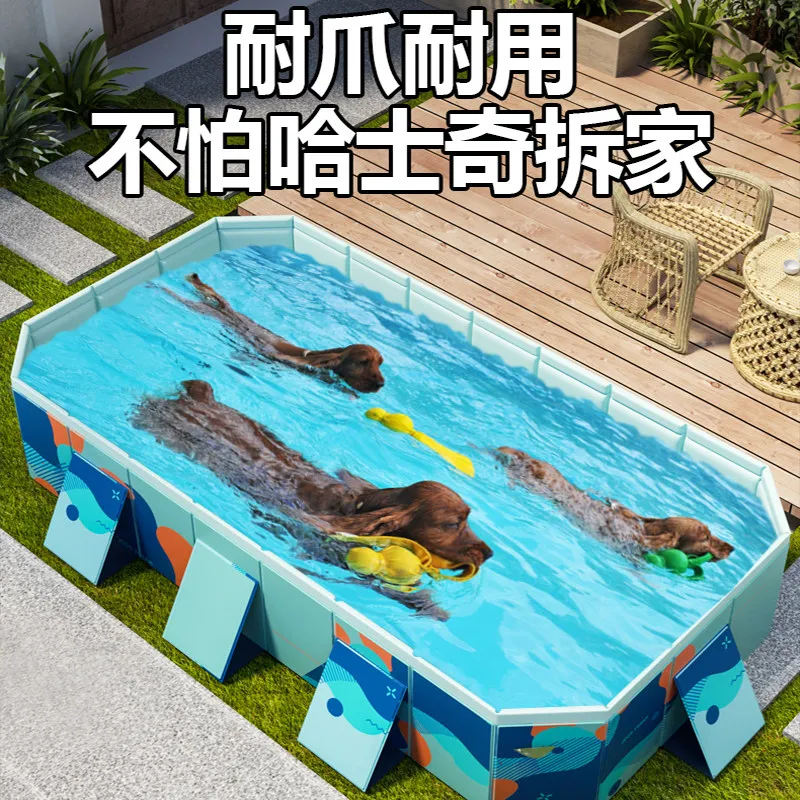 Custom Pet Dog Stand Swimming Pool Summer Inflatable Folding Large Booster Dog Golden Retriever Teddy Husky Pool
