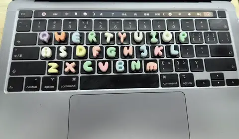 Tangentbordsklistermärken för långa naglar: Återanvändbara tangentbordsdekorationer i harts|Skriv snabbare med nagelkonst|Gör-det-själv-tryck-på-tangenter 10 best sales klistermärke med tangentbord - №3