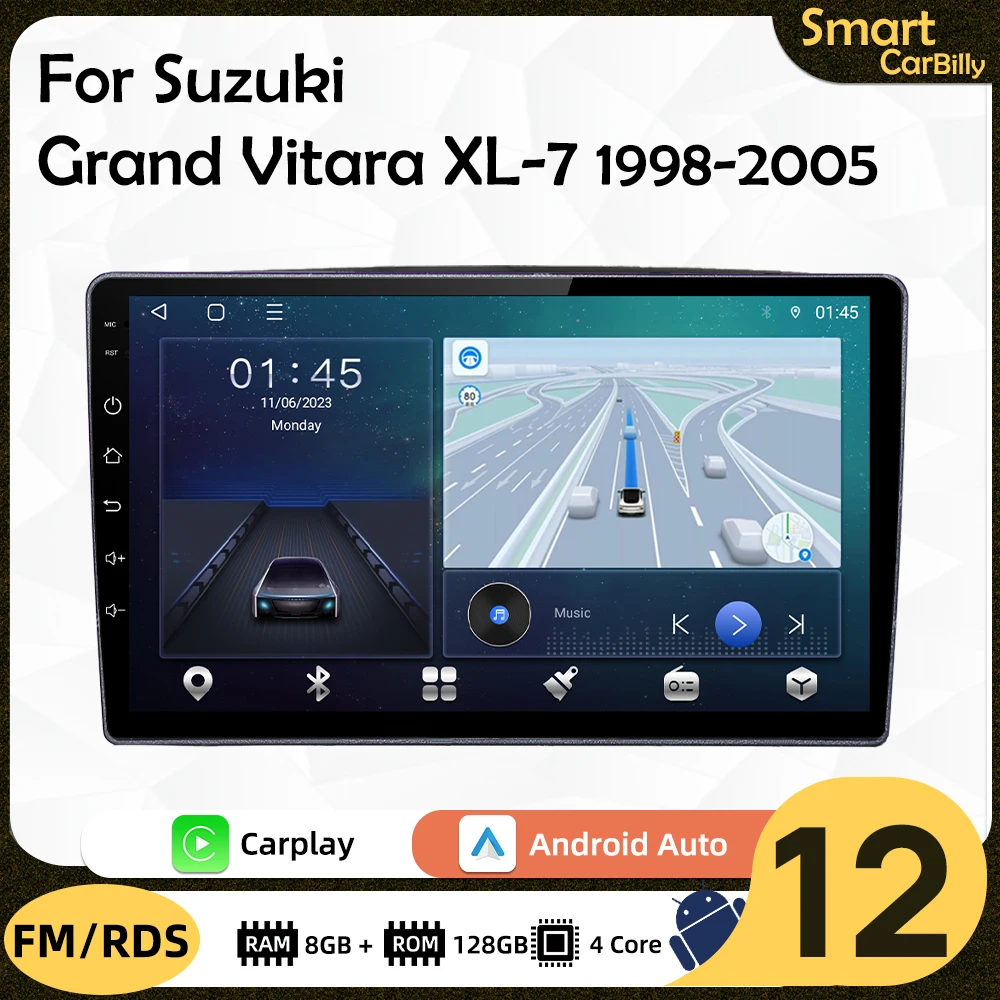 

Автомобильный радиоприемник для Suzuki Grand Vitara XL-7 1998-2005 2 Din Android Автомобильный мультимедийный плеер GPS-навигация Carplay Стерео головное устройство