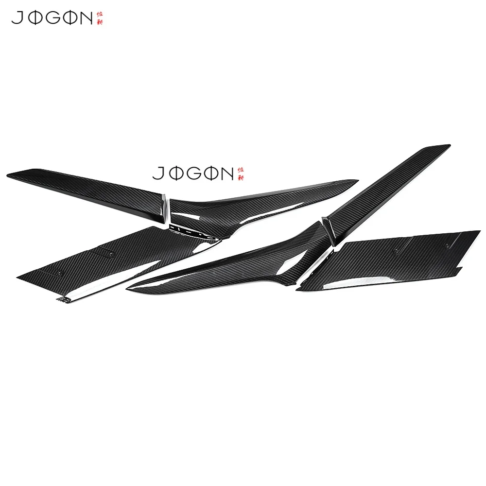 JOGON 100% حقيقية ألياف الكربون الجافة سيارة الخارجي سبويلر شرائط الجسم أطقم لشروليه C8 كورفيت Z06 ZR1 LT6 2023 2024 2025