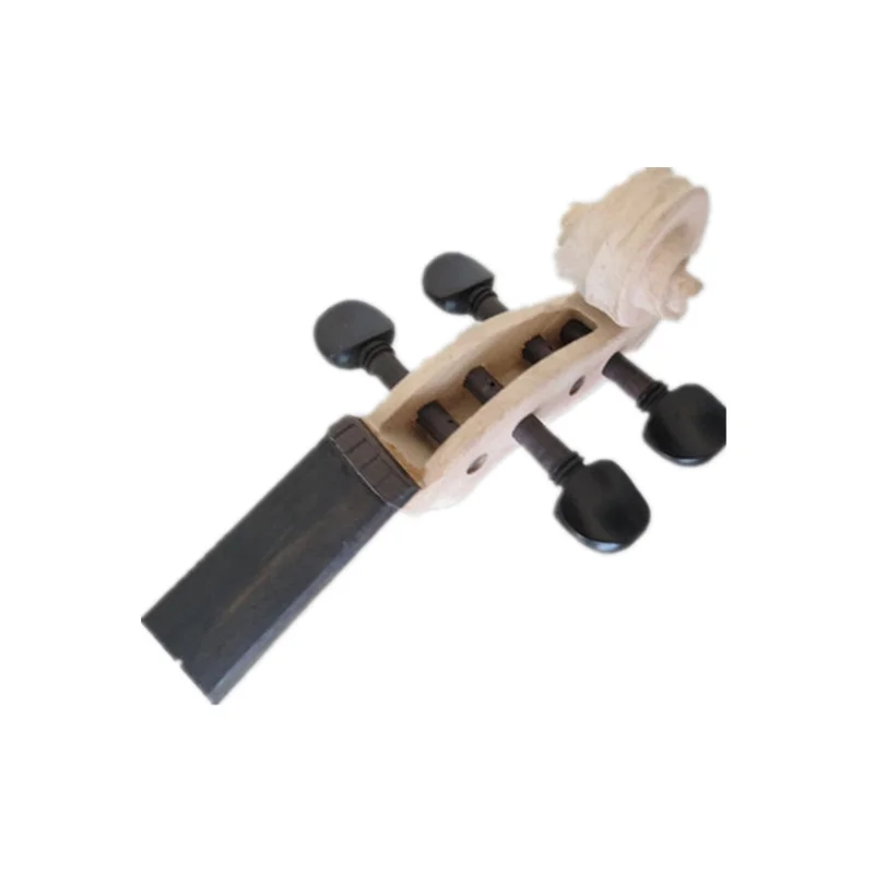 High Quality DIY Unfinished 4/4 Cello head Neck Polished Fingerboard /peg