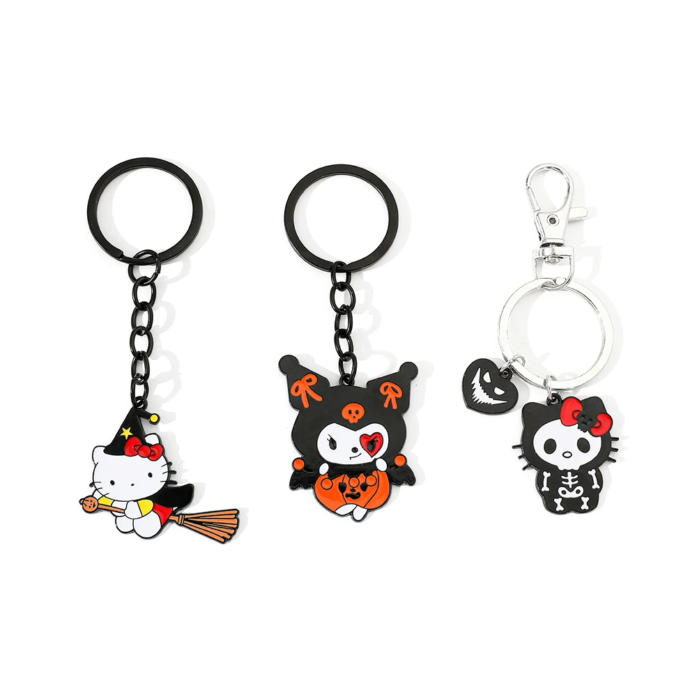 

Sanrio мультфильм аниме «Hello Kitty» брелок креативный забавный Kuromi Kitty Cat брелоки для друзей ювелирные изделия на Хэллоуин подарки