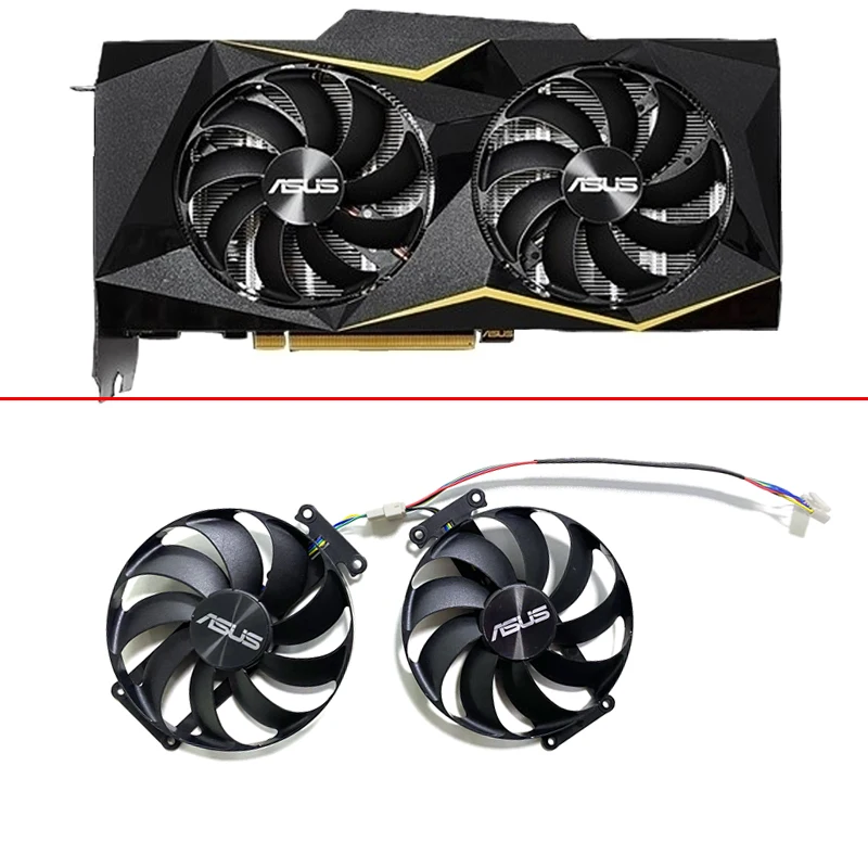 90MM FDC10H12S9-C T129215BU 6PIN RTX 2060 Super GPU Fan For ASUS GTX 1660 1660Ti Dual EVO OC RTX2070 Graphics Card Cooler Fan