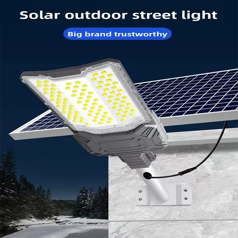 RUISENZHUO Lampione stradale a energia solare commerciale, lampione solare,Luce stradale solare impermeabile per esterni, Luci solari per esterni dal tramonto all'alba per la notte
