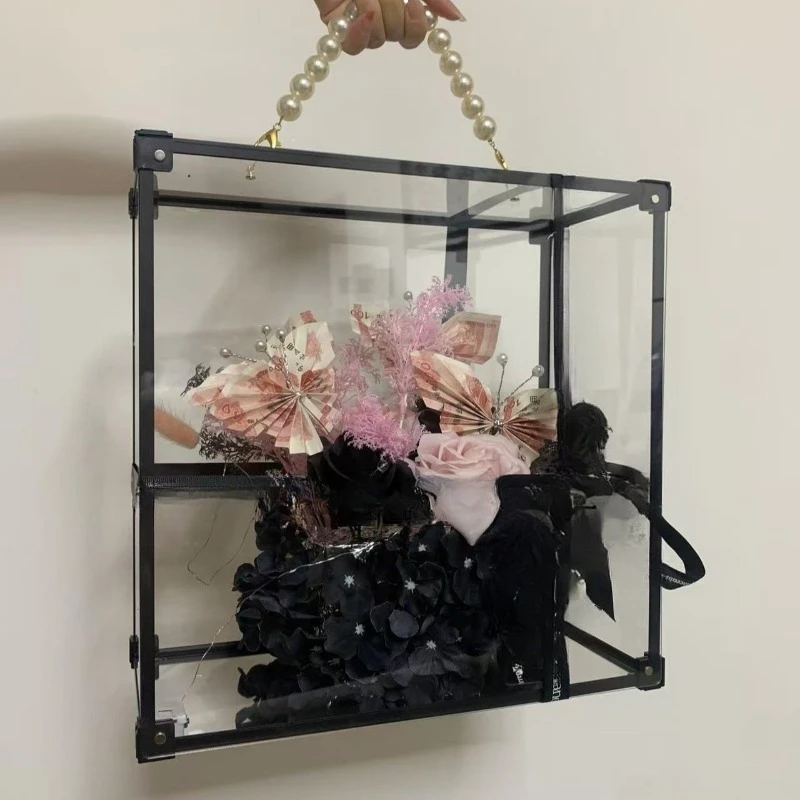 هدية حفل عيد الميلاد، زهرة غنية، شجرة الحظ، الإبحار السلس، مجموعة كاملة من علبة هدايا الزهور الغنية #4