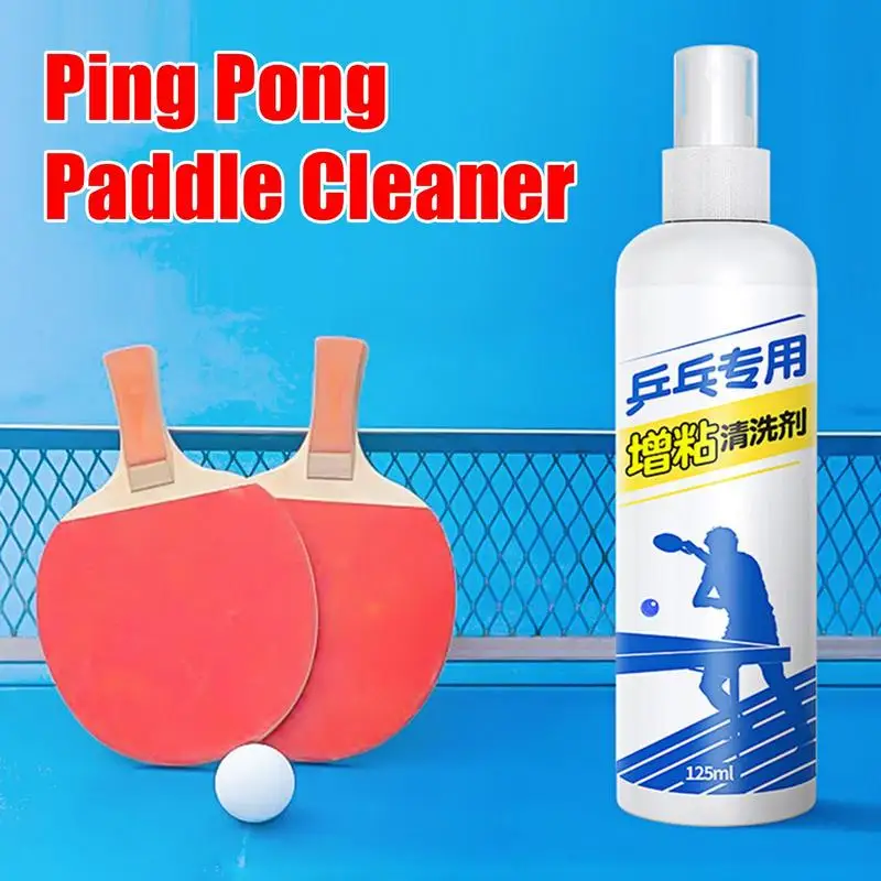 

125ml Table Tennis Racket Cleaner Agent Spray Rubber Tackifier Racket Rubber Care Table Tennis Cleaning Accessories