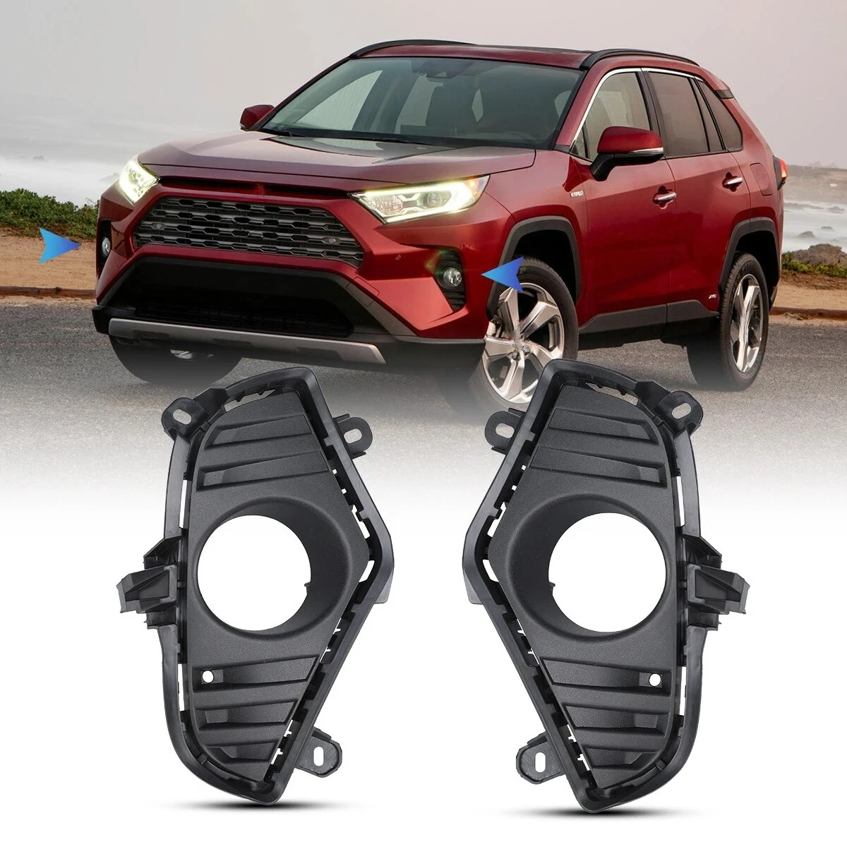 For 2019 Toyota RAV4 LE SE Perforated Fog Light Frame 52227-0R160