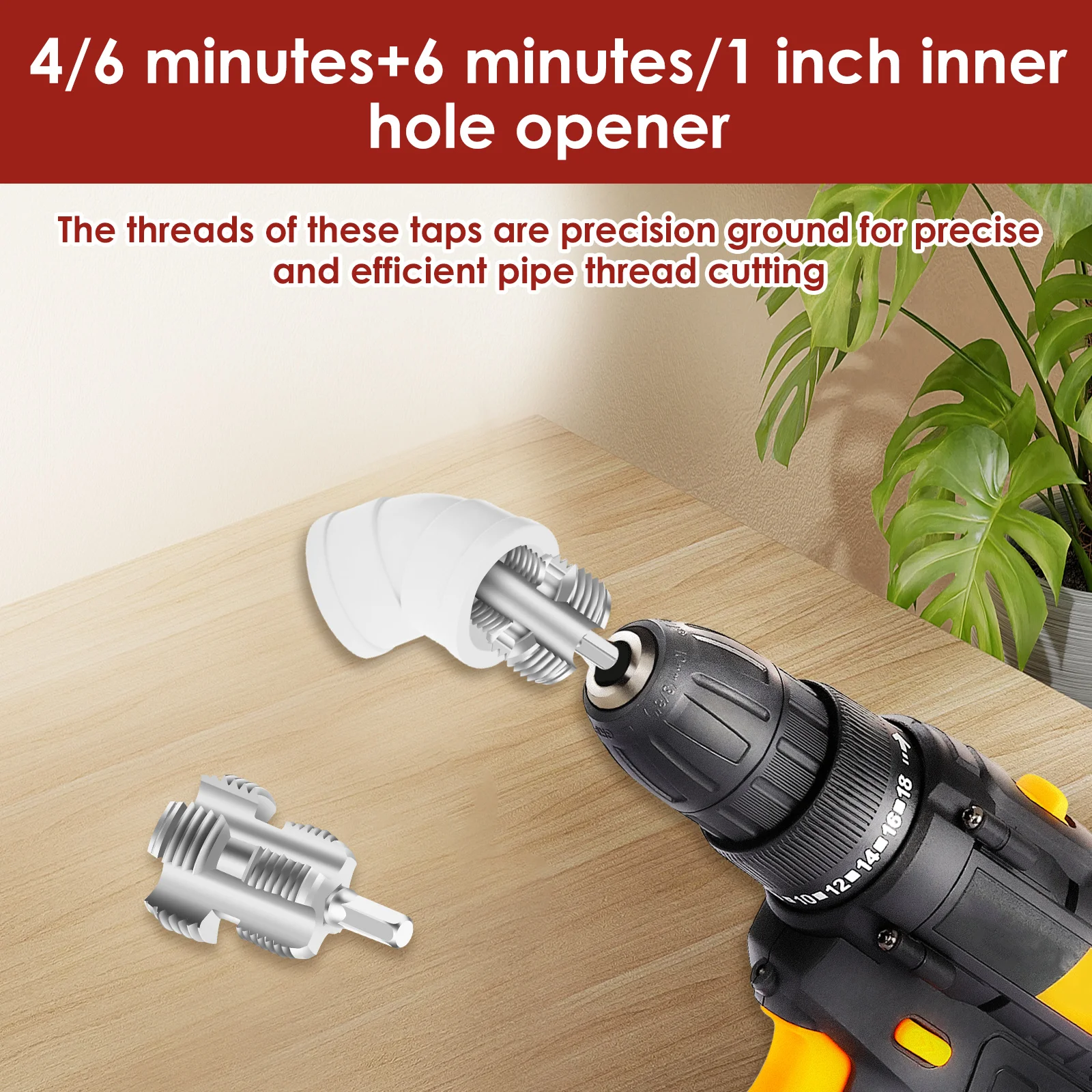 2/4 قطعة فتاحة الخيط الداخلي الأنابيب 1/2 بوصة 3/4 بوصة 1 بوصة الكربون الصلب بولي كلوريد الفينيل صانع الموضوع أداة عالمية لأنابيب المياه البلاستيك