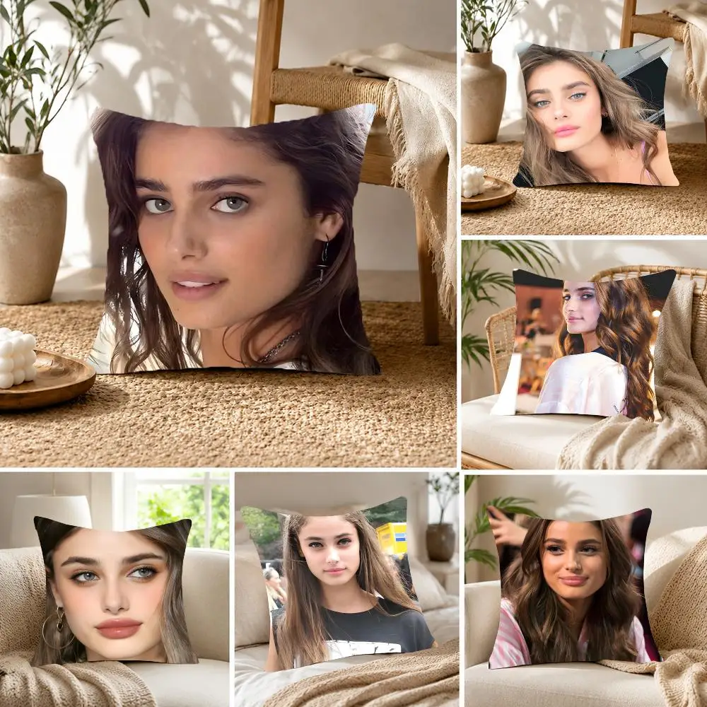 Stunning Fashion Model T-Taylor Hill Cushion Cover Fluffy velvet Nordic style plush Living room sofa decorative